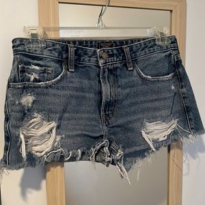 Denim cutoff shorts